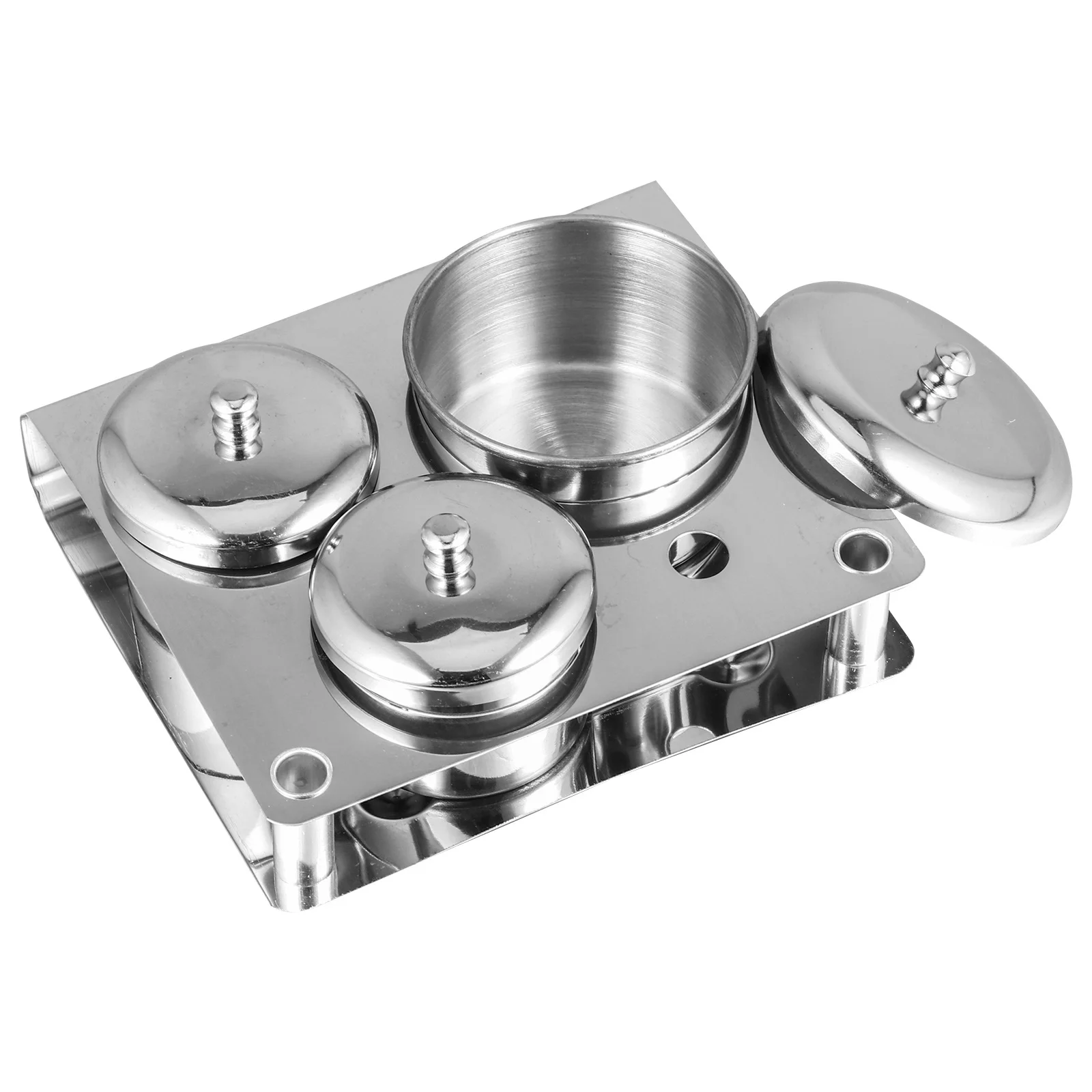 3 stuks nagel kristal bekers hoogglans mini acryl vloeibaar poeder container deksel manicure kunst salon tool nagel kristal beker