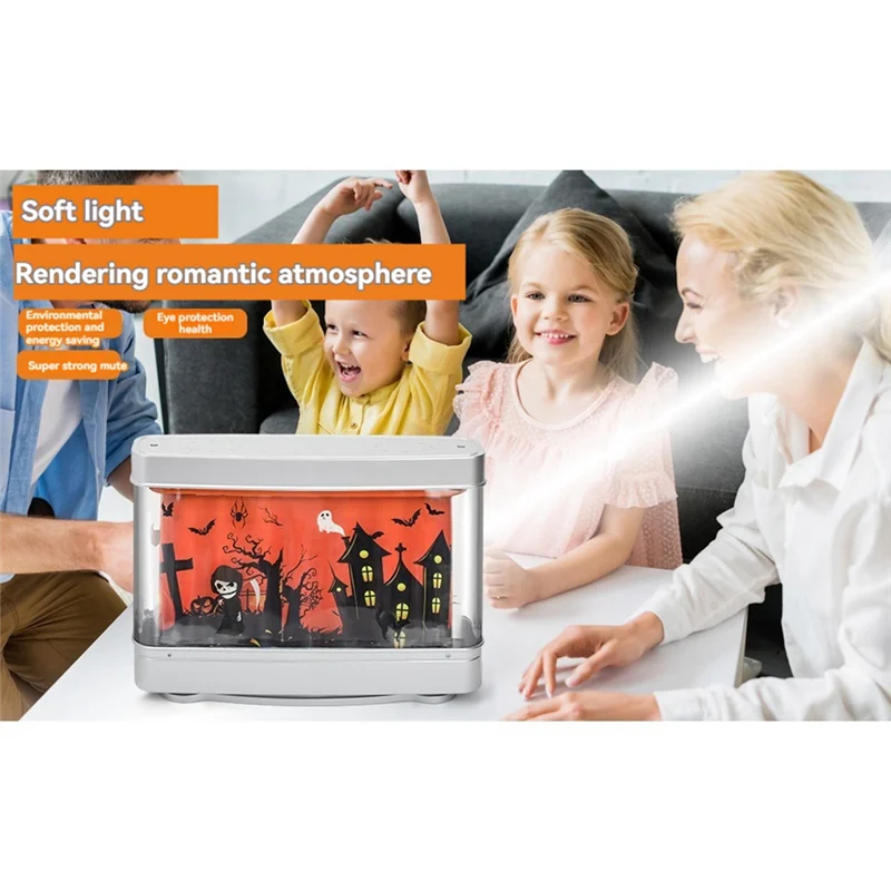 ABJO-ถังปลา Light Aquarium Decor Night Light เสมือนฮาโลวีนแบบไดนามิก LED โคมไฟสําหรับตกแต่งห้อง Home,Office