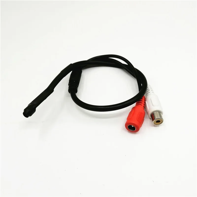 Cable de alimentación RCA para cámara Cctv, Mini micrófono, Monitor de sonido, captación de Audio, DVR, videovigilancia, CC de 12V