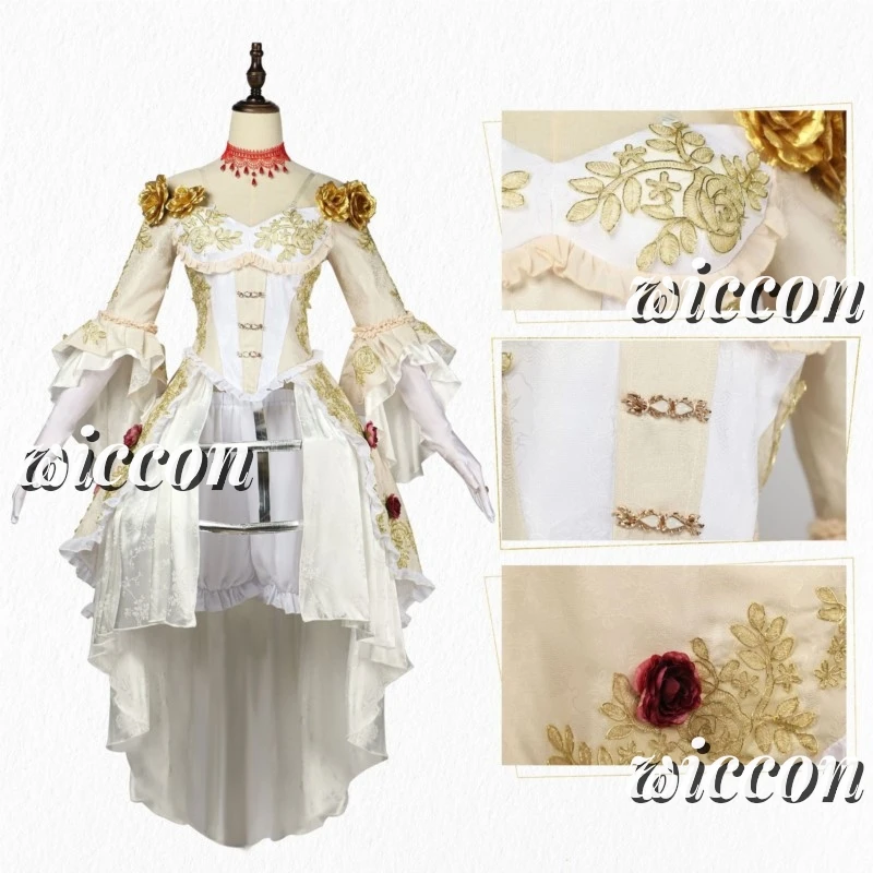 Game Identiteit V Bloody Queen Cosplay Kostuums Witte Jurk Uniform Bloedbad Kleding Pruik Pak Party Rollenspel Mary Outfit