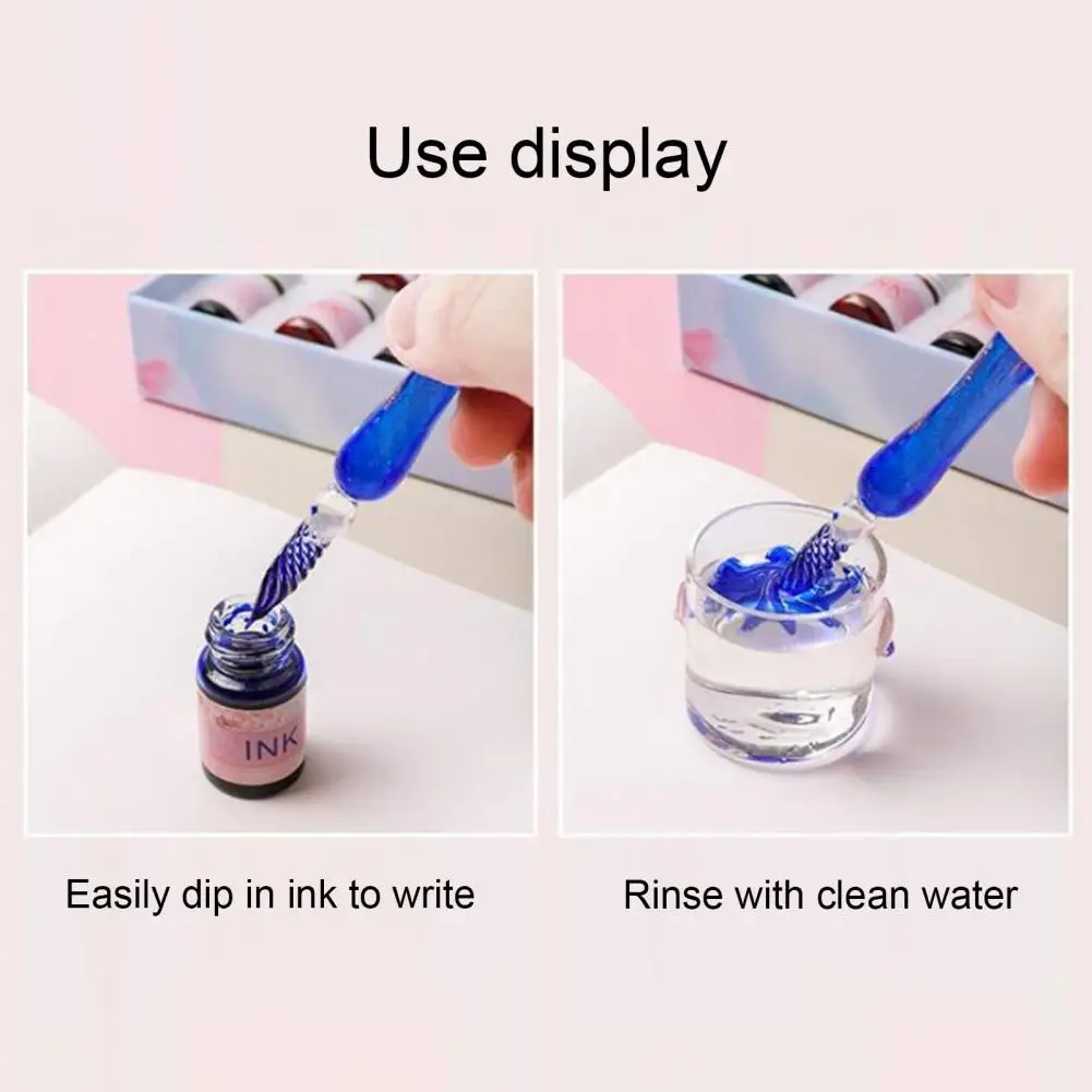 Набор для Dip-ручки, прозрачные чернила в форме цветка вишни, для обучения гладкая пишущая ручка, 1 набор