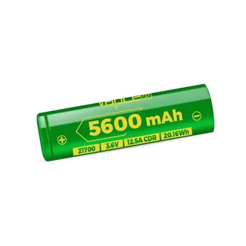 Original Vapcell G56 INR 21700 Battery 5600mAh CDR 12.5A Max 25A 3.6V High Discharge Battery Rechargeable Lithium Ion Batteries