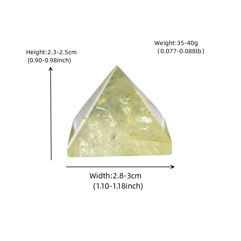 1PC Natural Citrine Polishing Pyramid Healing Mineral Reiki Energy Tower Crystal Ornaments For Home Decoration