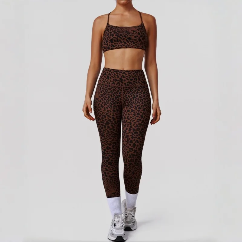 

Комплект для йоги из 2 предметов: топ и леггинсы, облегающий костюм для фитнеса, бега и спорта, с эффектом подтяжки бедер и красивой спиной