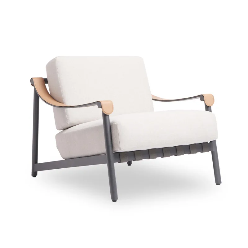 

Villa courtyard aluminum alloy leisure sofa chair combination, sofa furniture outdoor sofa