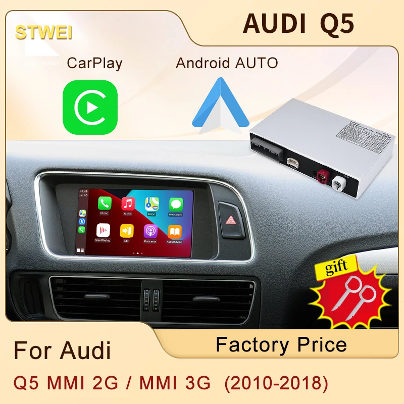 Draadloze Apple Carplay Voor Audi Q5 Mmi 2G Mmi 3G 2010-2018 Auto Spelen Android Auto Spiegel Link Vooraanzicht Camera Achteruit Camera