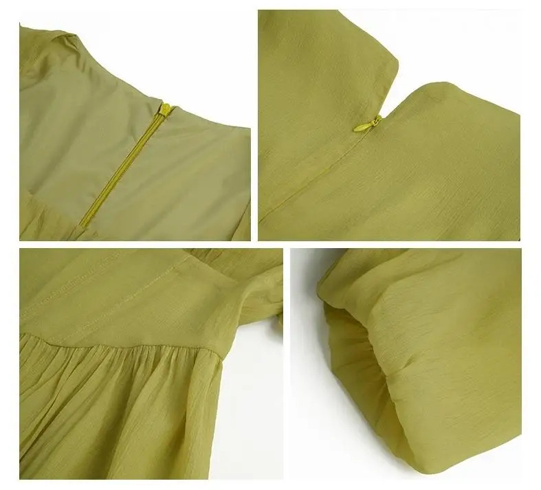 Robe d'été à manches bouffantes pour femmes, jupe longue, tempérament, doux, forêt, mince, nouveau style