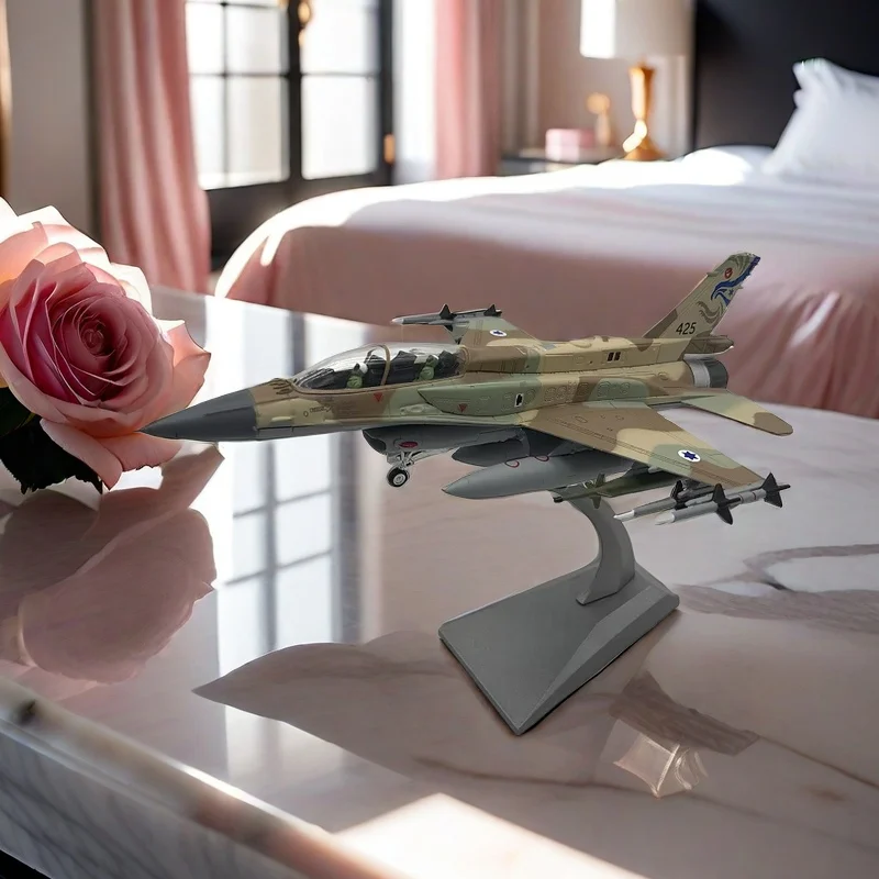 

1:72 Scale F-16I Sufa Fighter Model Diecast Alloy Antistress Plane for Collection Aircraft Toy Children Goat That Accessories