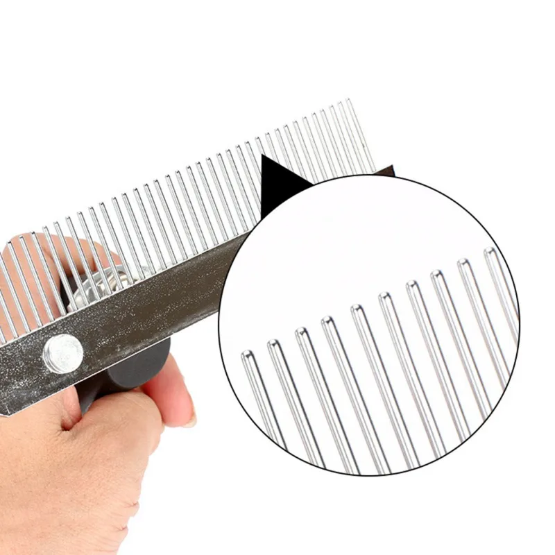 Pet Comb Double Row Pins Undercoat Extra-Large Long-Haired Comb for Dog Knotted Brush Cats and Dogs Pet Grooming Tools