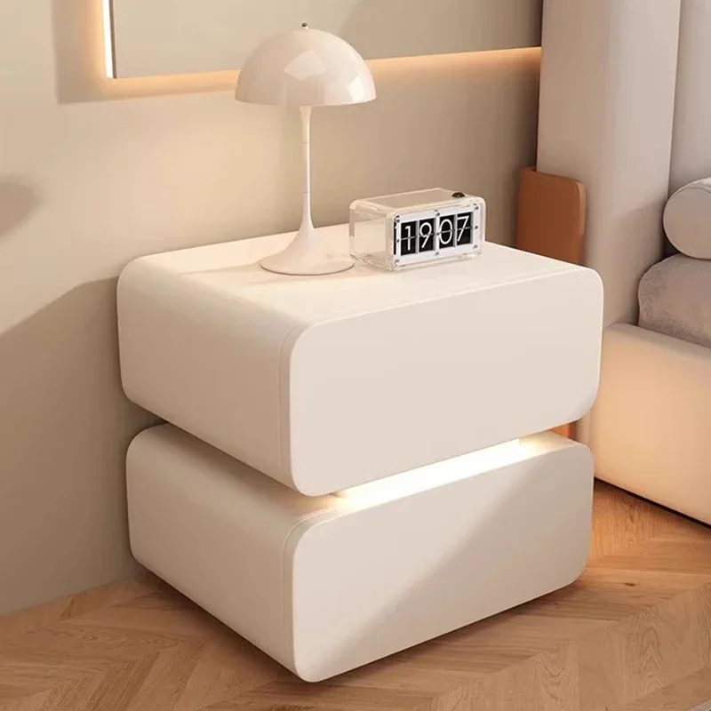 Bedroom Bedside Table Nightstands Nordic Room Night Bed Desk Storage Sofa Side Low Stand Nachttisch Designer Design Living image 2