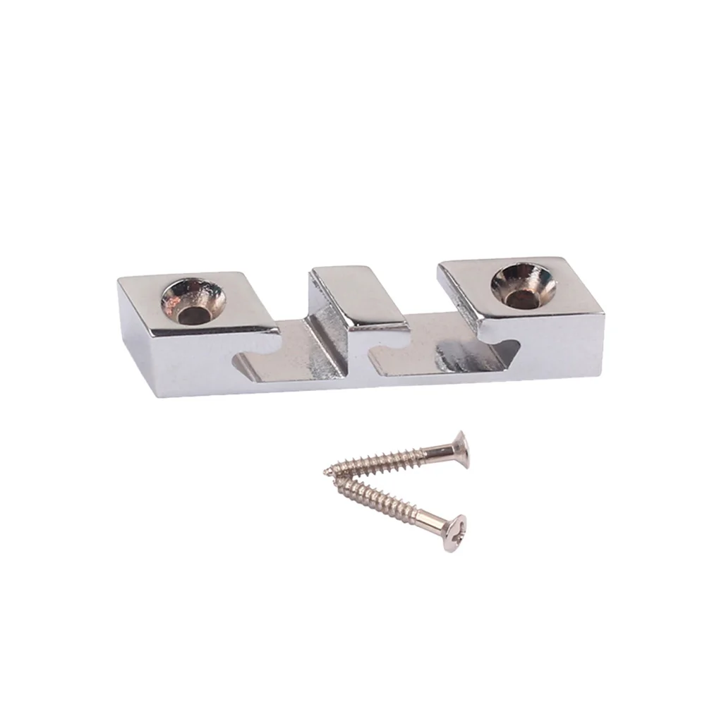 

3 String Guitar Bass Zinc Alloy String Guide Retainer Metal Roller for Proper Tension Tone and Sustain Chrome Color