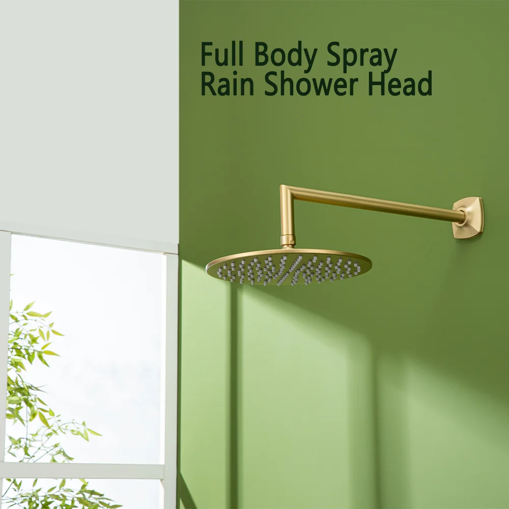 Stainless Steel Shower Head Extension Arm Wall Mounted  Rainfall Extend Pipe Tube Shower Holder Base Bathroom Accessories