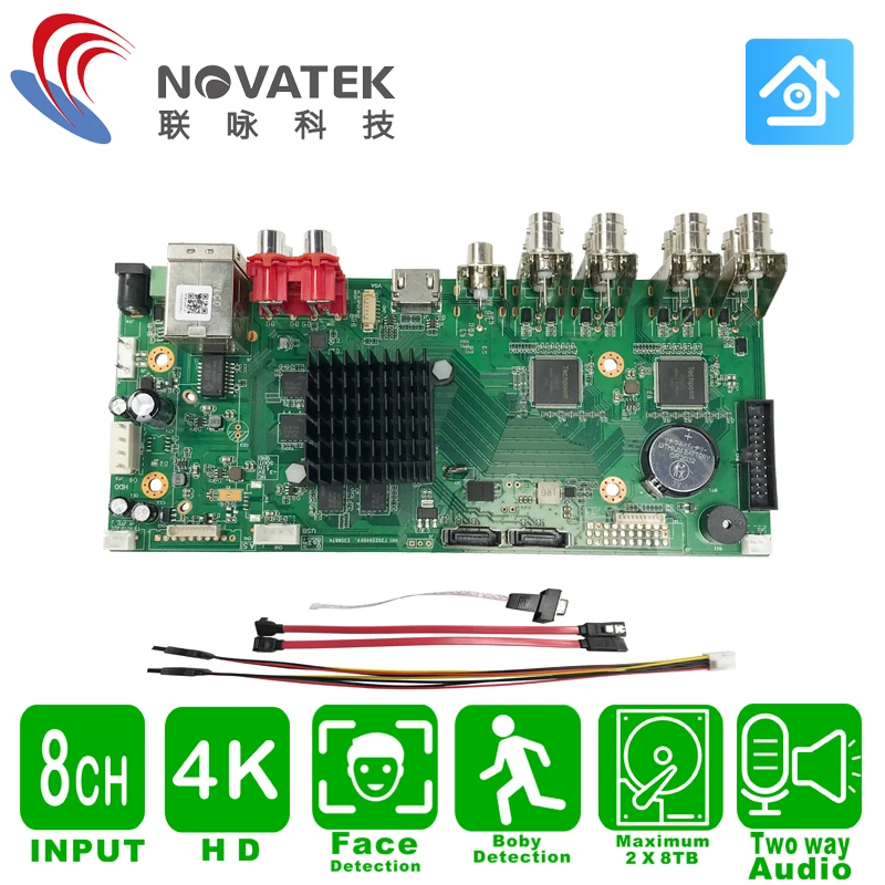 Xm 8Ch 4K Nvr Board Ahd Tvi Cvi Ip 1080P Dvr 8Channels 8 Megapixel Hybrid Video Recorder P2P Onivf Network Security Protection