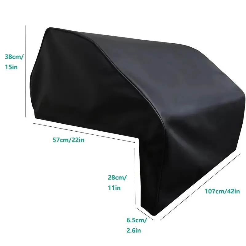 BBQ Grill Cover 210D Oxford Cloth Outdoor Waterproof UV Resistant Dustproof Barbecue Protector