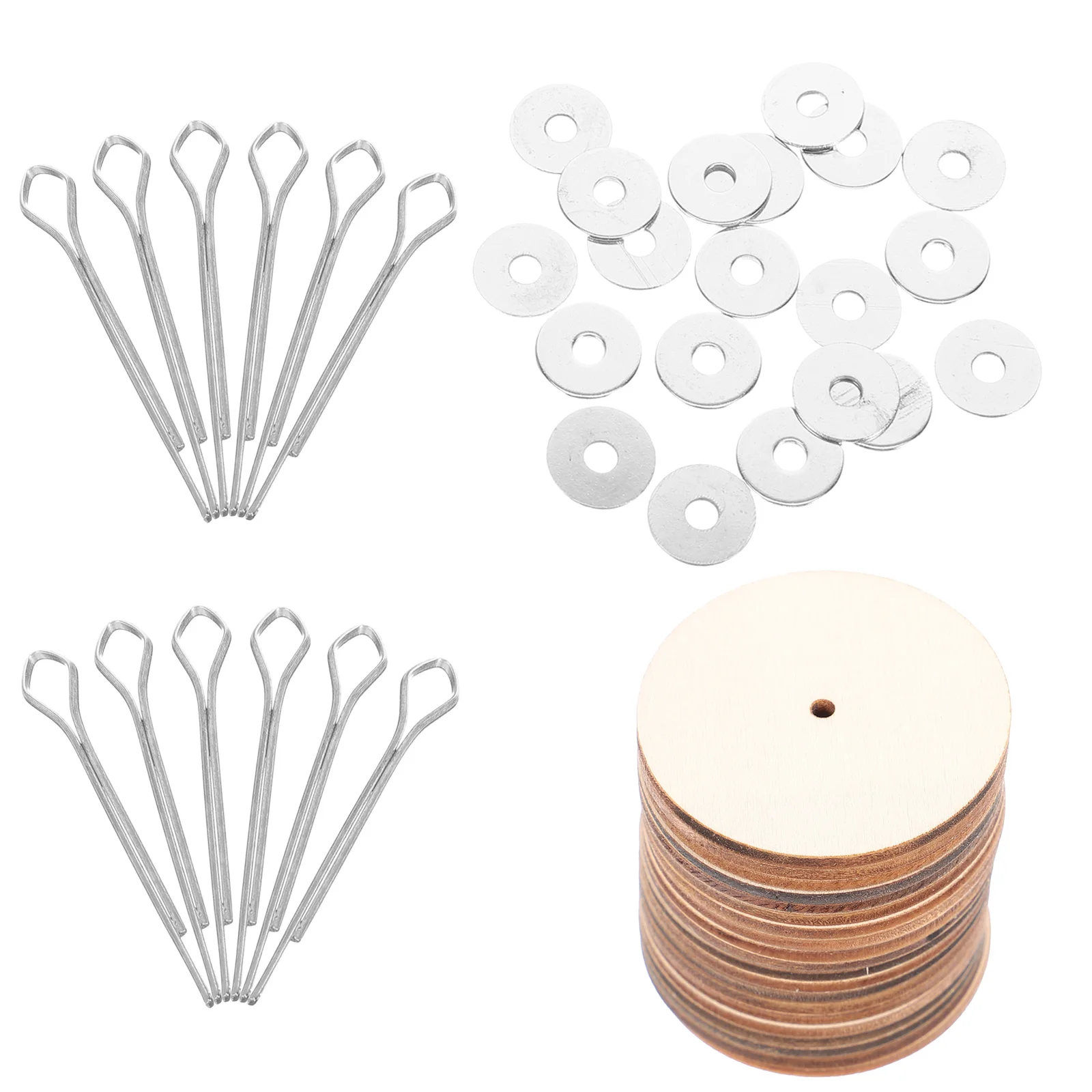 

20 Set Wooden Joint Accessories Bear Toy Making Supplies Hands Silver Child