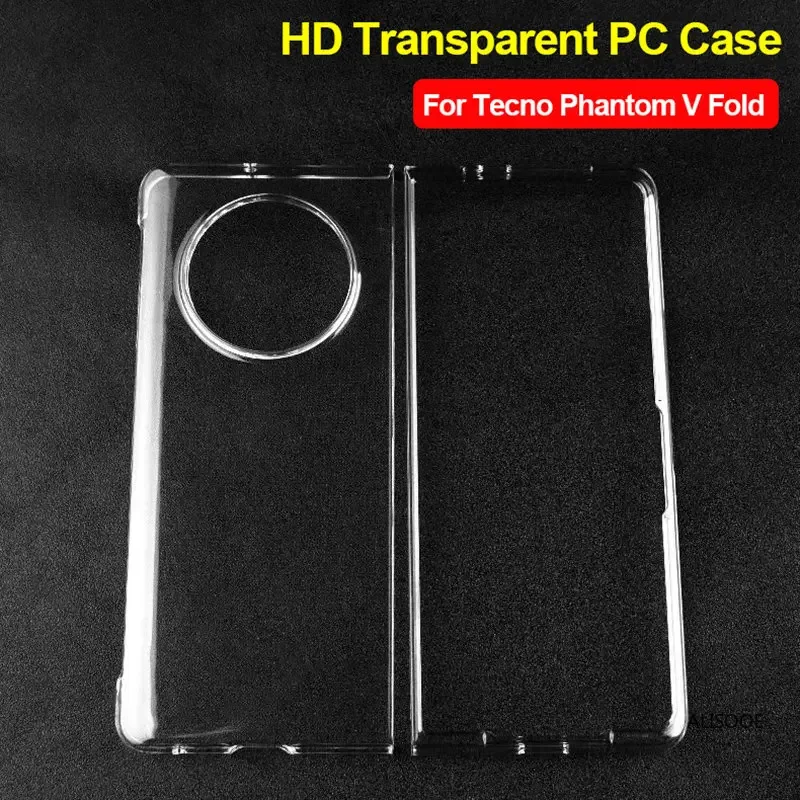 Transparent Funda for Tecno Phantom V Fold Case Ultra Thin Clear Shockproof Back Cover Capa for Phantom V Fold Protection Case