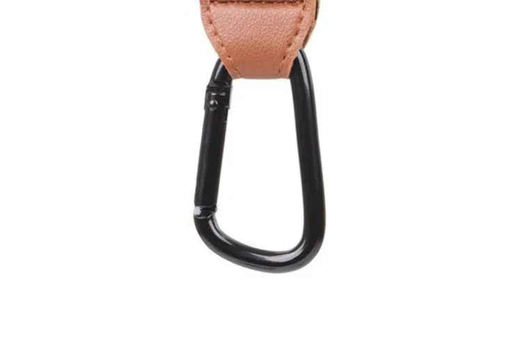 1/2 Stück Kinderwagen-Haken – PU-Leder-Organizer für Wickeltaschen und Reisezubehör mit Karabinerhaken – Detail 11