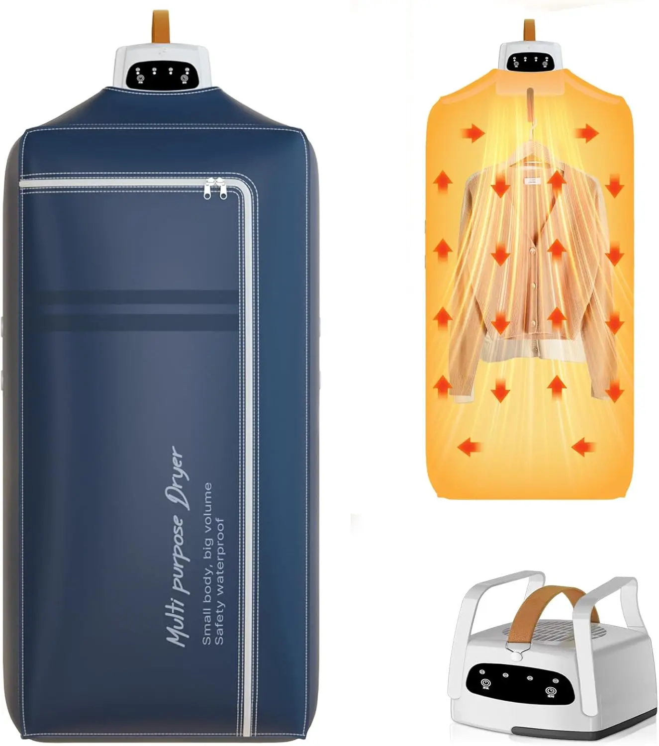 

Portable Mini Clothes Dryer with Adjustable Timer & Wrinkle-Reducing Heat for Travel, Apartment, RV