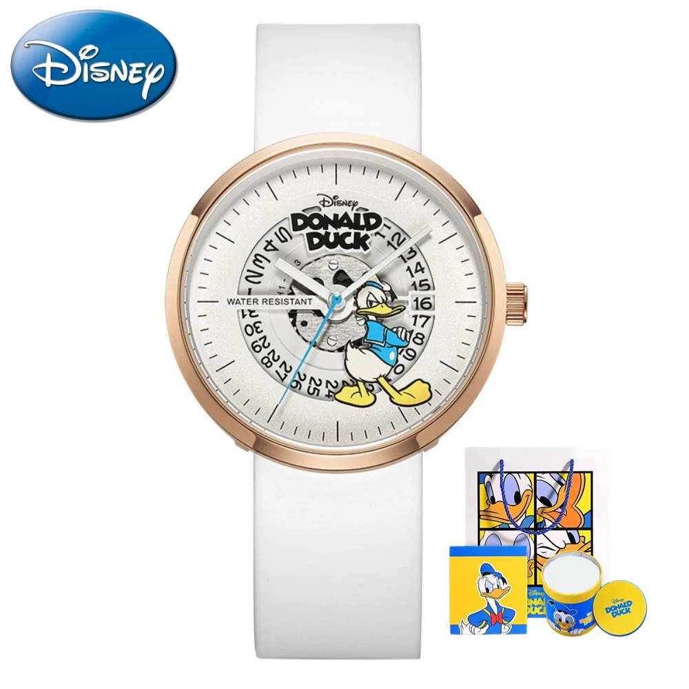 Disney Donald Duck Cartoon Fashion Pop Calendar Quartz Watch Cute Kids Clock Gift With Box Boy Relogio Masculino