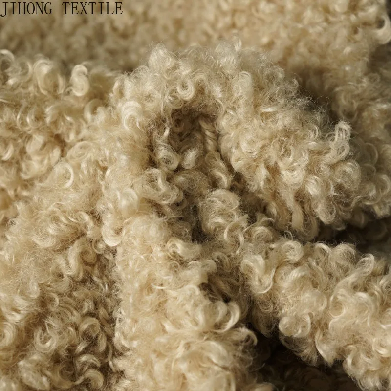 Thickened Faux Sheep Curly Fur Fabric Winter Faux Woolen Material Soft Lamb Fleece Sewing Cloth Fluffy Warm Clothing,Toys,Pillow