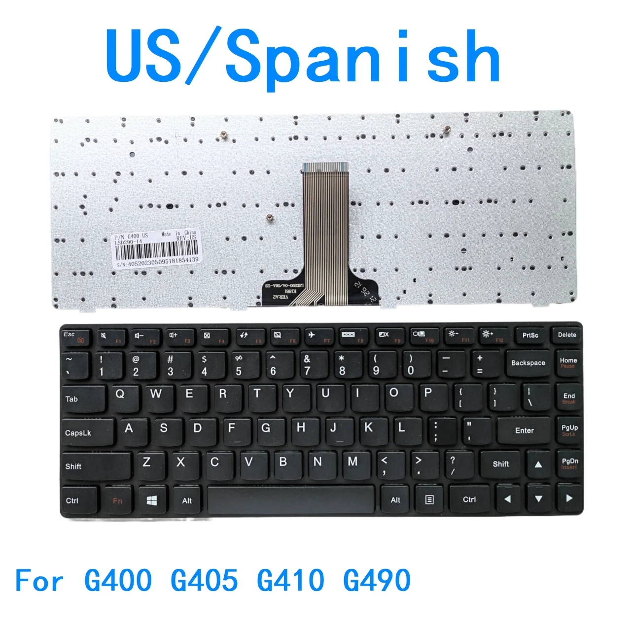New US Spanish Language Keyboard For Lenovo G400 G405 G410 G490 Notebook PC Replacement Keyboard