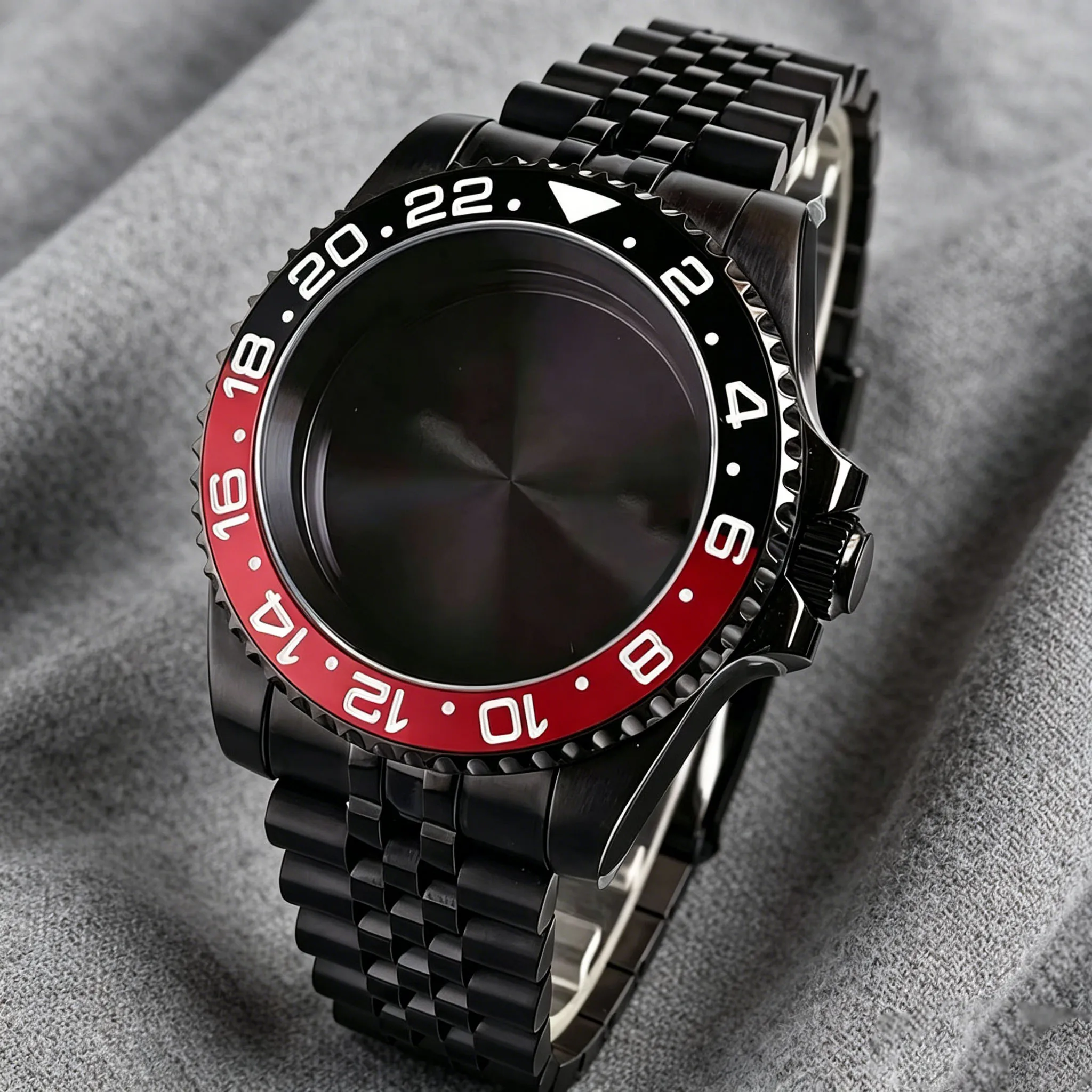 

20ATM Diver Black PVD 40mm Retro Watch Case Sapphire Glass Ceramic Bezel Watch Parts Fit NH34 NH35 NH36 ETA2824 PT5000 Movement