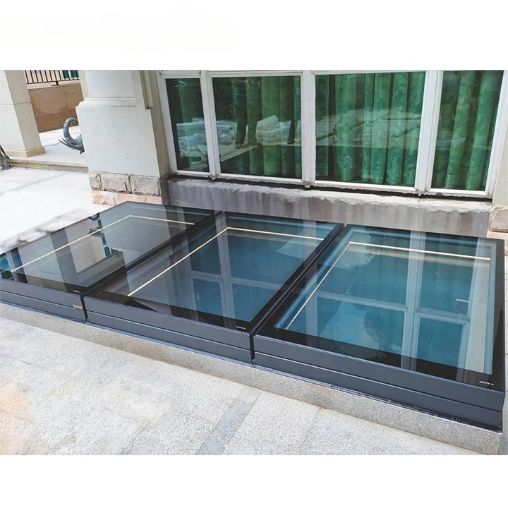 Electric Sliding Opening Retractable Skylight Aluminium Sliding Roof Automatic