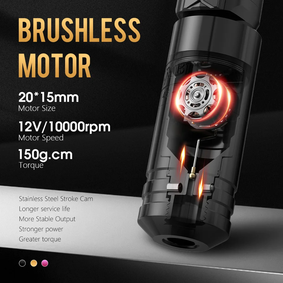 Ambition Torped 36 Stroke 4.5-5.0-5.5mm Rotary Tattoo Pen Powerful