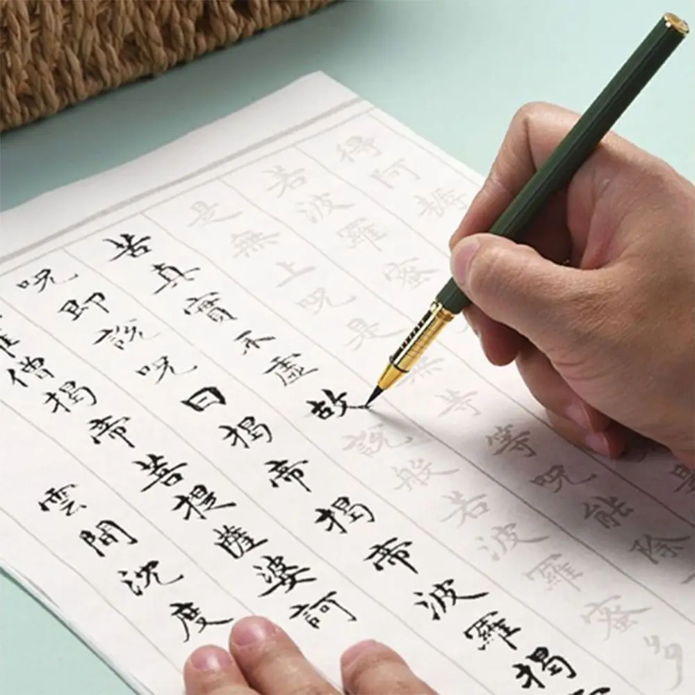 ソフトモランディ書道ブラシ金属棒イタチ毛楷書ブラシ再利用可能な練習書道ペン型ブラシ