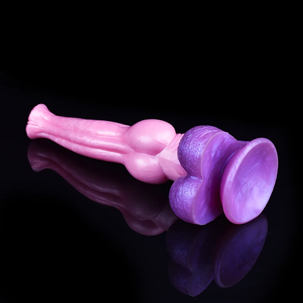 FAAK Fantasy Knot Horse Dildo With Suction Cup Silicone Long Realistic Animal Penis Sex Toys For Women Masturbator Adult Games