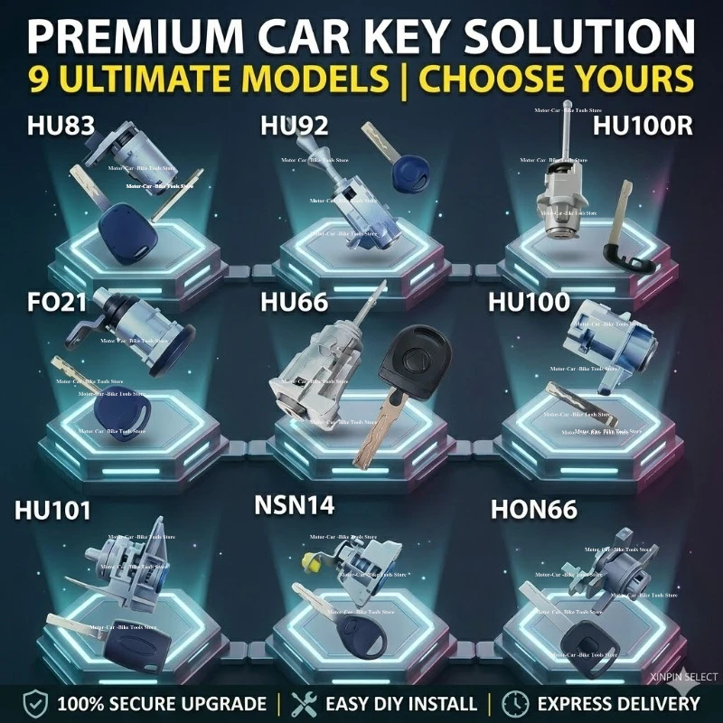 

Car Key Door Lock Left Right Cylinder for Hu66 Hu101 Hu100r Hu100 Hy22 Hon66 Toy48 Cylinder Repair Ignition TOY43AT HU64 AUTO