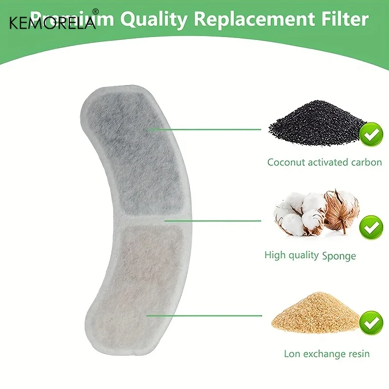 10/15 Stück Ersatzfilter für Katzenwasserspender. Geeignet für automatische Haustierwasserspender, sehr gut geeignet für den Einsatz durch Katzen. – Detail 2