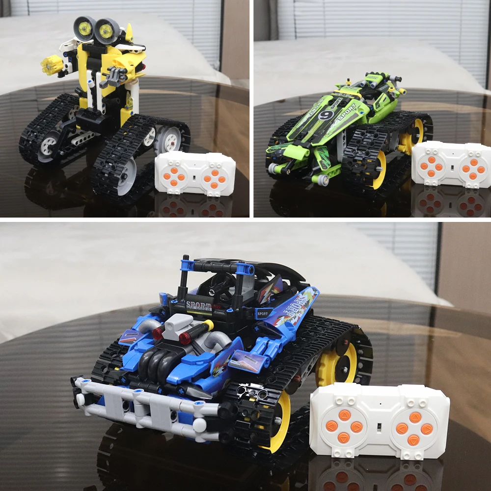 

2-в-1RC трюк гонщик автомобиль строительные блоки трек гоночный внедорожник PF технический автомобиль кирпичи игрушки для мальчиков подарки 11298