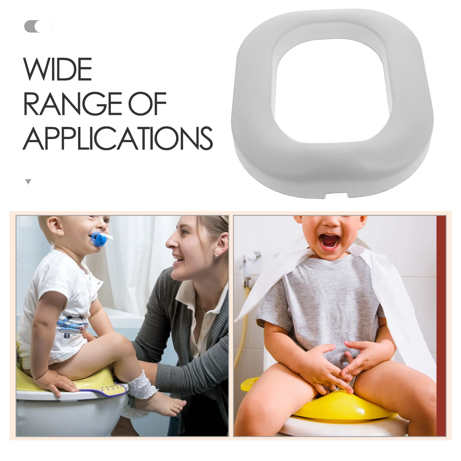 وسادة مقعد المرحاض من البولي يوريثان، وسادة مبطنة قابلة لإعادة الاستخدام للأطفال الصغار، قابلة للتعديل، مريحة ودافئة وقابلة للفصل وقابلة للغسل #6