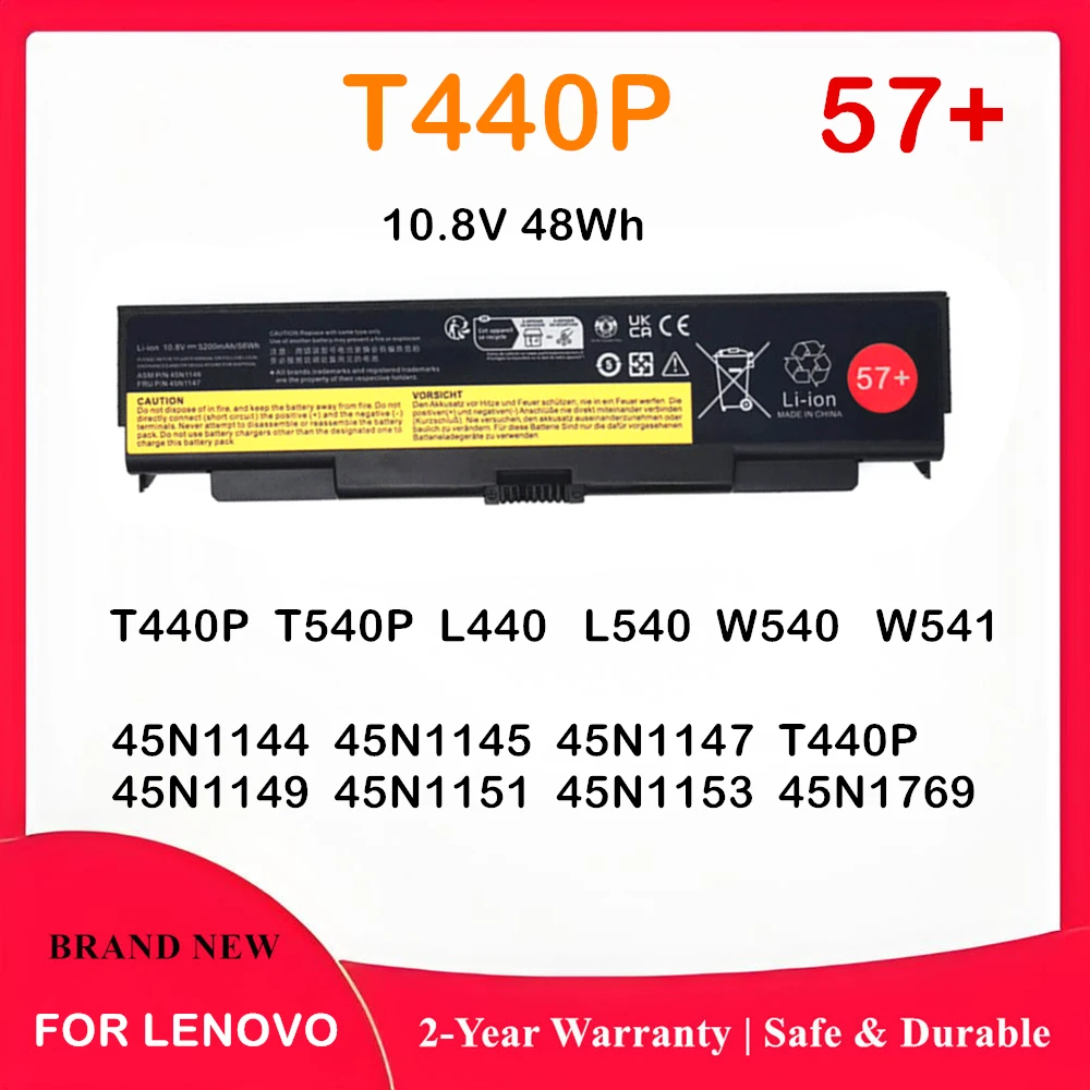 

T440P Laptop Battery For Lenovo ThinkPad T440P T540P W540 W541 L440 L540 45N1144 45N1145 45N1148 45N1149 57+