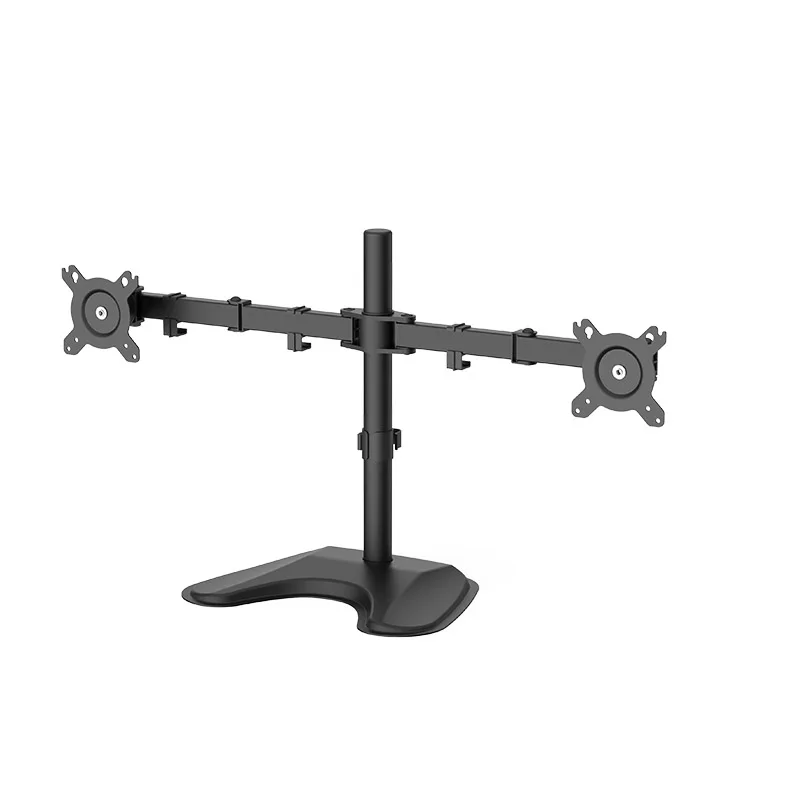 10-32 Inch Dual Screen Monitor Arm Stand with Tilt & Rotate Function, Desktop Base PC Monitor Mount, Support
