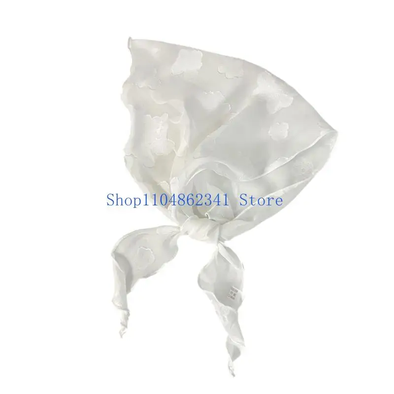 5ASD Sciarpa in pizzo triangolare morbido per donne Fashion estiva Essenziale tessuto traspirante e piega portatile Featura