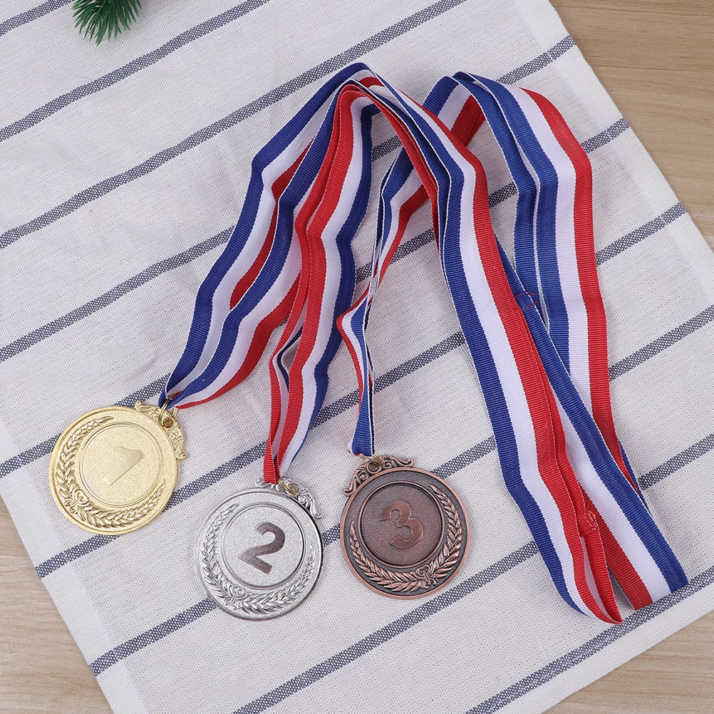 

9Pcs Zinc Alloy Sports Medals Gold Silver Bronze Professional Finish Awards Medal Kit for Competitions Recognizing Student