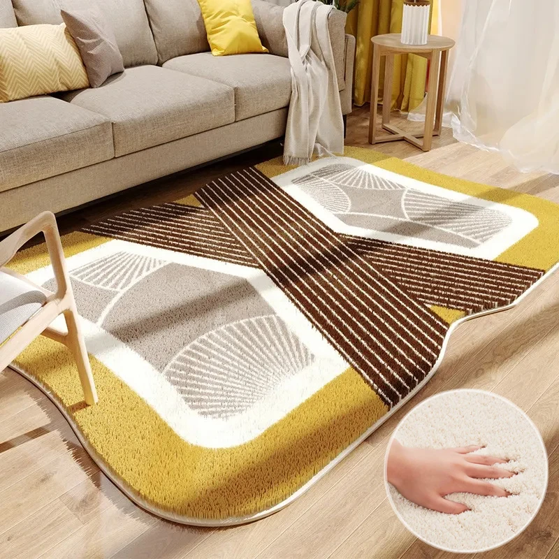 

Modern Irregular Large-area Living Room Decorative Carpet Fashionable Soft and Fluffy Wool Mats Anti-fouling and Easy-care Rug