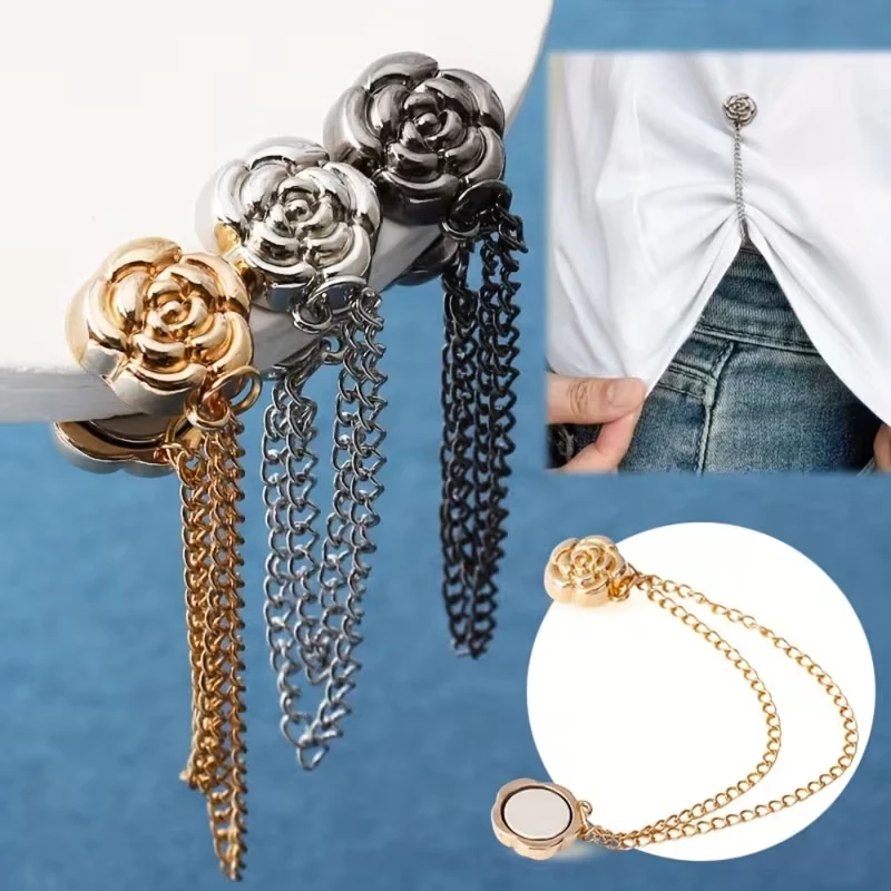 Trouser Cuff Shortening Clips/Hem-Cinching Fasteners/T-Shirt Buttons (Includes Short-Sleeve Adjusters,Hem Clips,Shortening Pins)