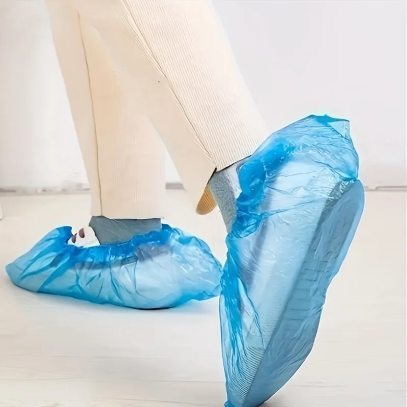 Disposable shoe covers, waterproof shoe covers, rainy day thick long tube farming boots, outdoor drifting plastic boots wholesal image 4