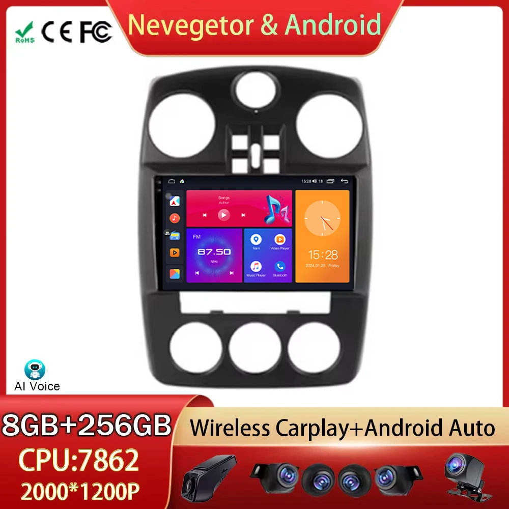 4G Car Radio For Chrysler PT Cruiser 2000 - 2010 Android Auto QLED Screen Multimedia Player GPS Navigation 5G WIFI No 2din DVD