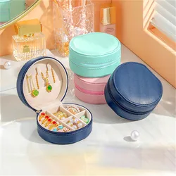 Modern Portable Circular Zipper Jewelry Box - Small, Safe, Fashionable, Suitable for Travel and Daily Use Jewelry Storage Box