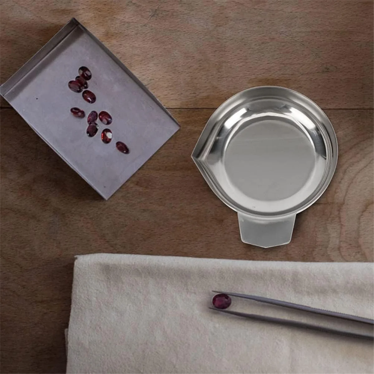 Pesar barcos balança 2 pçs pesando barcos bandeja de balança de aço inoxidável placa de pesagem laboratório prato recipientes bandeja de peso st