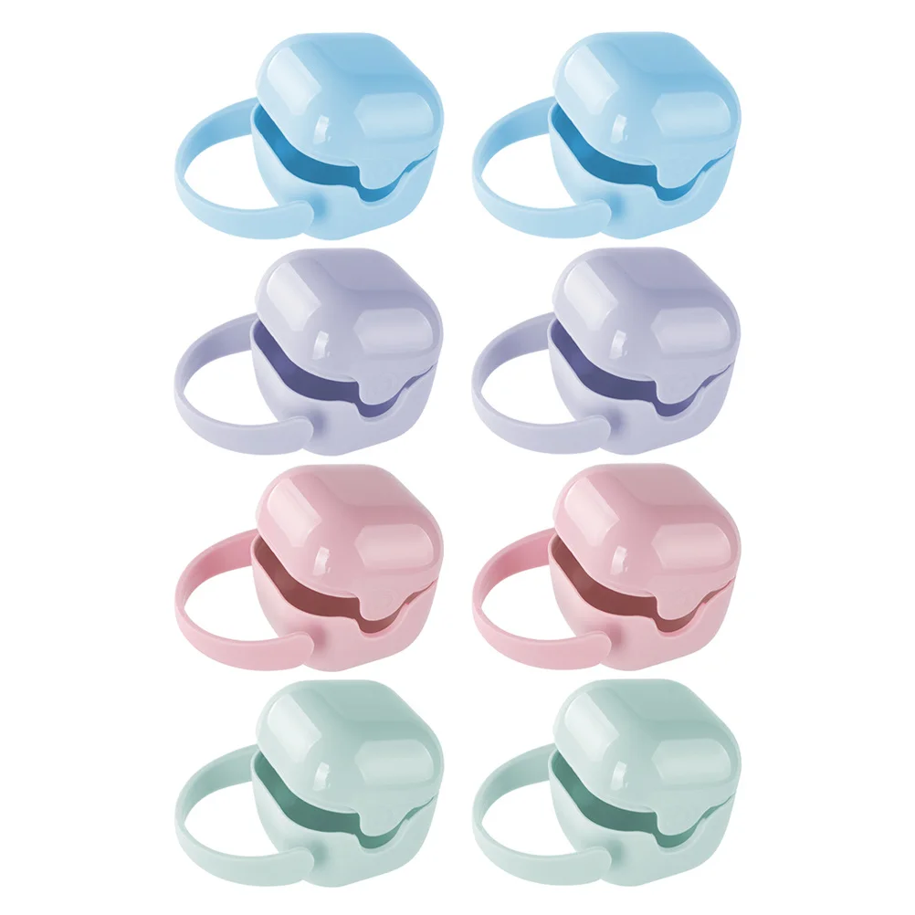 

Набор из 8 компактных контейнеров для детских пустышек: портативный держатель для хранения и чистки, для колясок, сумок для подгузников и путешествий