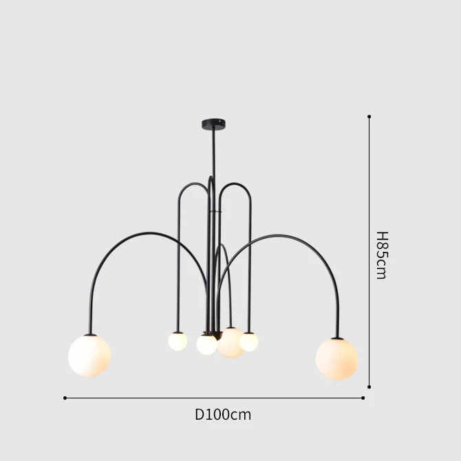 Comet Led Kroonluchter Nordic Minimalistische Glazen Globe Lampen Woonkamer Creatieve Persoonlijkheid Studie Cafe Art Eetkamer V