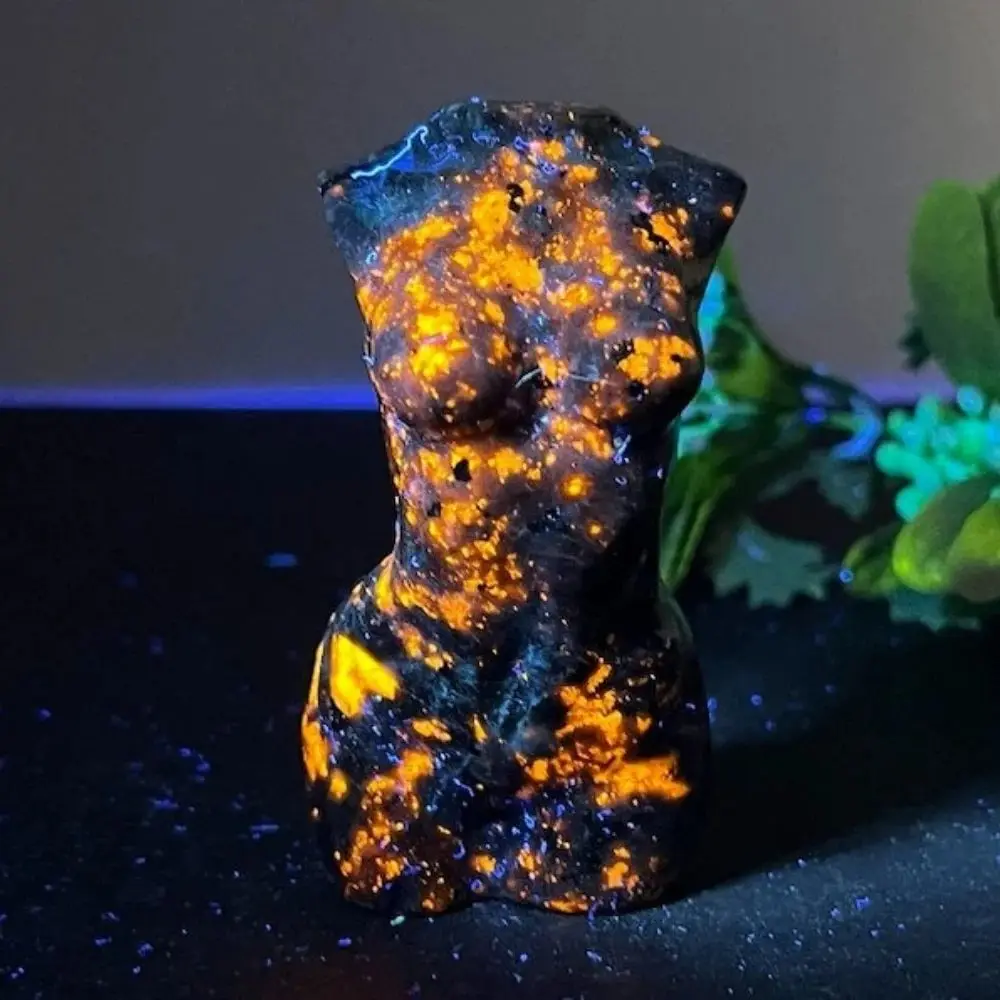 

Natural Crystal Yooperlite Goddess Statue Flame Stone Powerful Chakra Energy Wicca Woman Torso Healing Spiritual Witchcraft