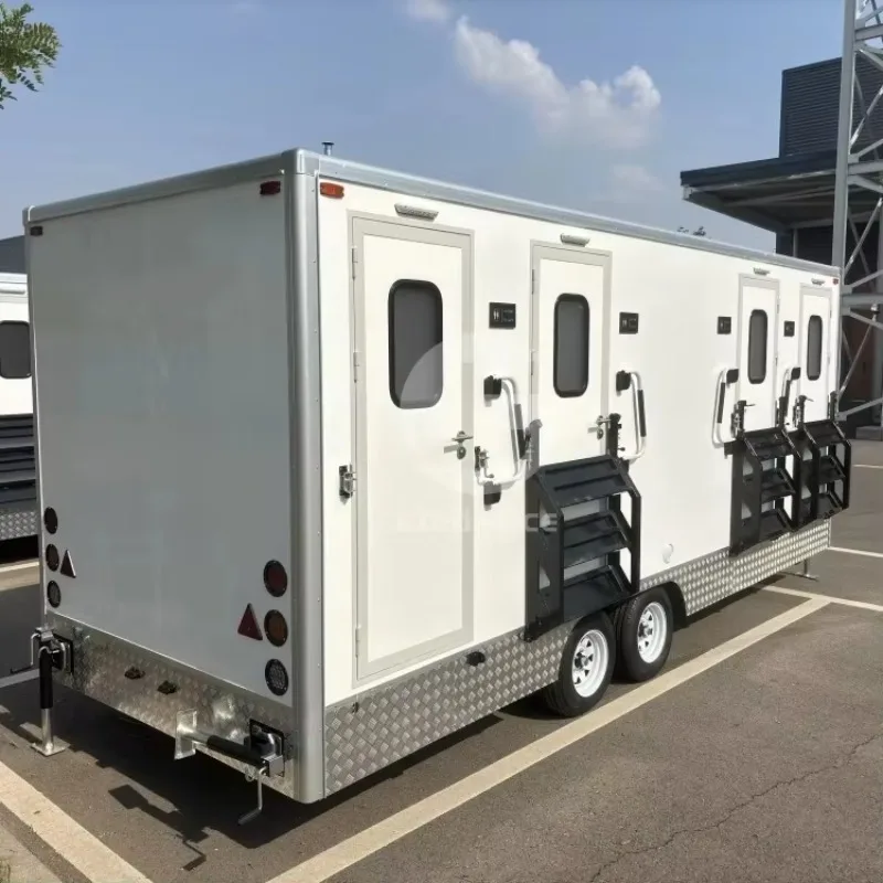 مقطورة مرحاض محمولة للاستحمام بتصميم متنقل مع مرحاض متنقل