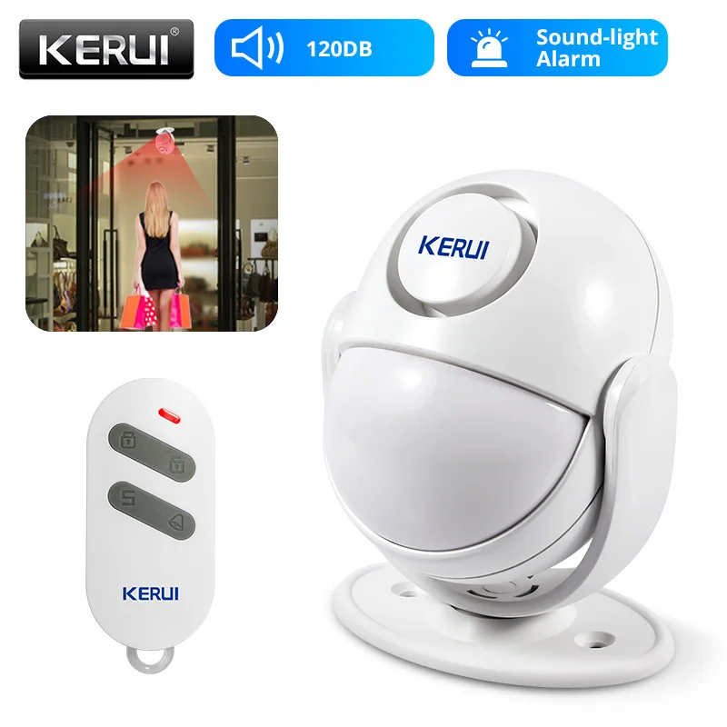 KERUI Home Security Wireless PIR Motion Alarm Welcome Doorbell Control Burglar Sensor Detector SOS Alarm Systems Alert