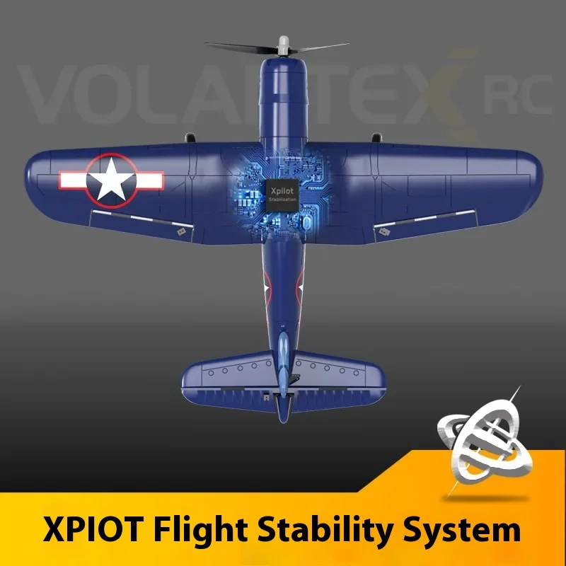 76108 Volantex F4u Rc Plane Epp Foam 400mm One-Key Aerobatic 4ch 2.4g Wingspan Outdoor Remote Control Airplane Kids Toys Gift